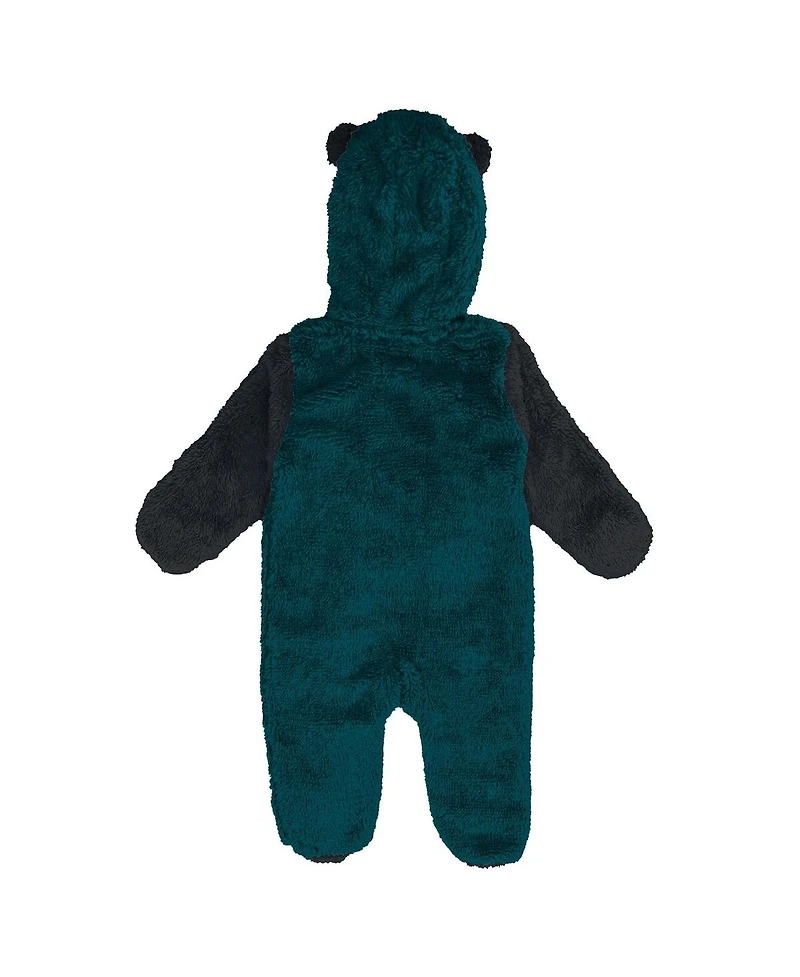 Outerstuff Baby Boys and Girls Midnight Green Philadelphia Eagles Stay Napping Fleece Bunting Full-Zip Sleeper