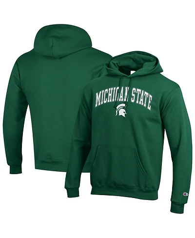 Champion Men's Green Michigan State Spartans Arch Over Logo Pullover Hoodie