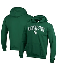 Champion Men's Green Michigan State Spartans Arch Over Logo Pullover Hoodie