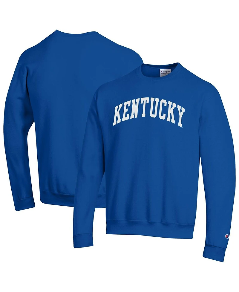 Champion Men's Royal Kentucky Wildcats Basic Arch Fleece Pullover Sweatshirt