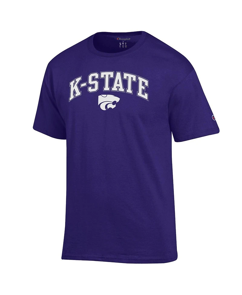 Champion Men's Purple Kansas State Wildcats Arch Over Logo T-Shirt