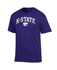 Champion Men's Purple Kansas State Wildcats Arch Over Logo T-Shirt
