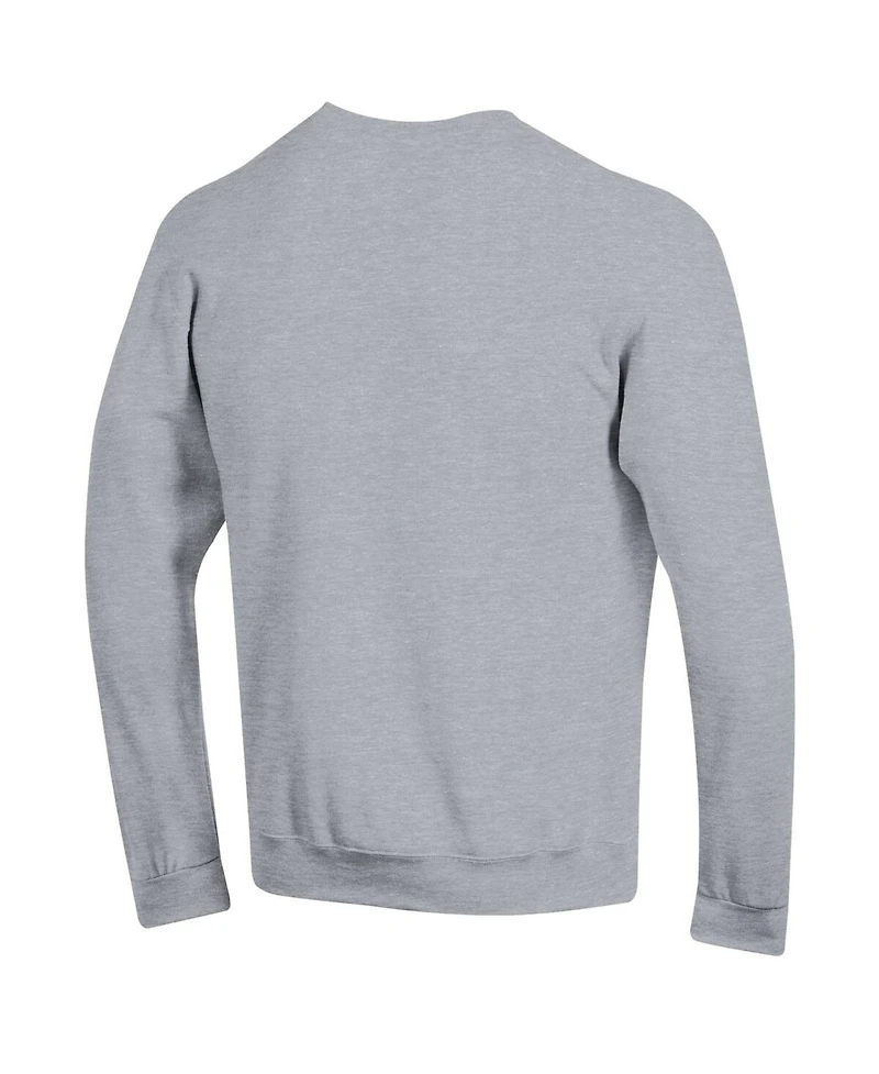 Champion Men's Heather Gray Northwestern Wildcats Basic Arch Fleece Pullover Sweatshirt