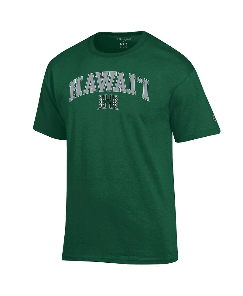 Champion Men's Green Hawaii Rainbow Warriors Arch Over Logo T-Shirt