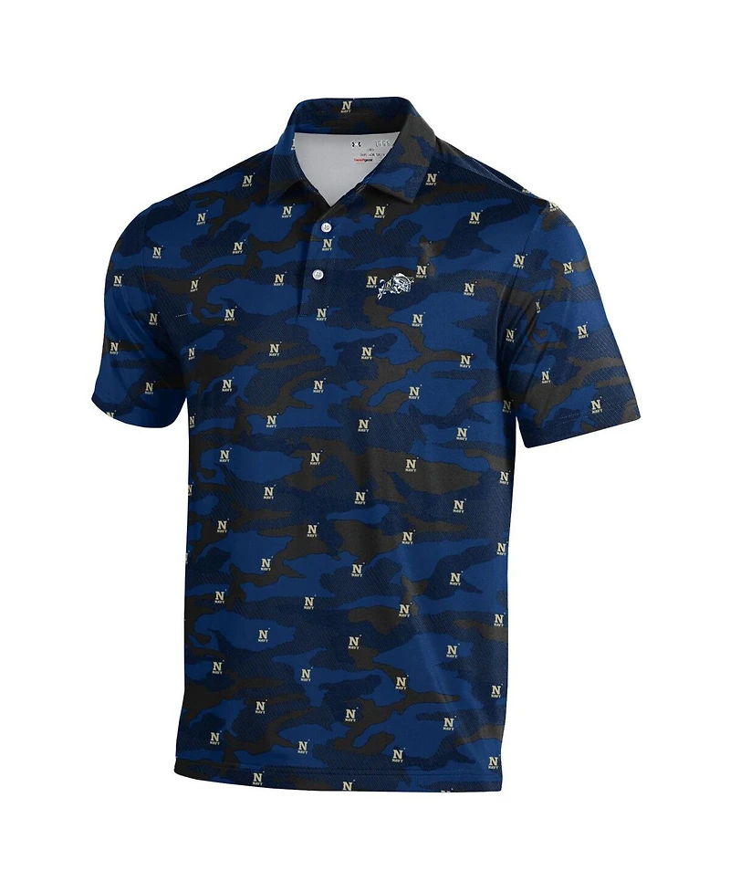 Under Armour Men's Navy Midshipmen Gameday Armourfuse Polo Shirt