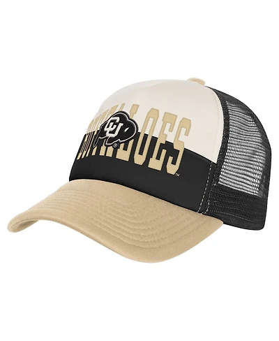 Outerstuff Big Boys and Girls Black/Cream Colorado Buffaloes Modern Fan Trucker Adjustable Hat
