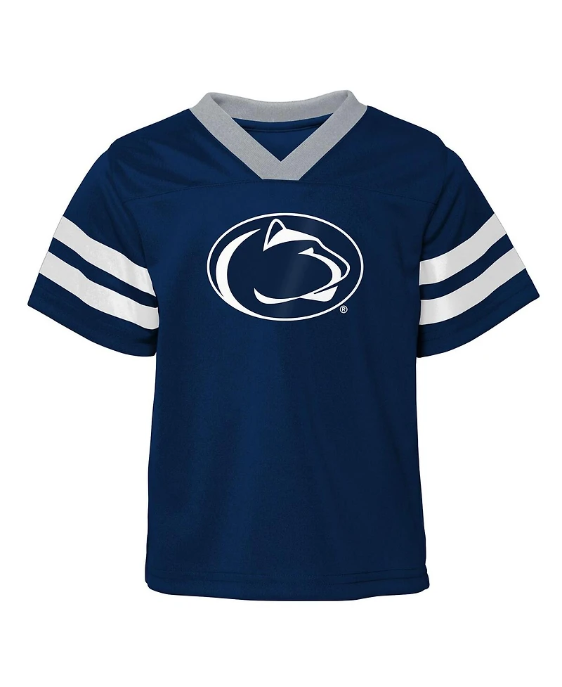 Outerstuff Toddler 2-Piece Navy/Gray Penn State Nittany Lions Red Zone V-Neck Top and Pants Set