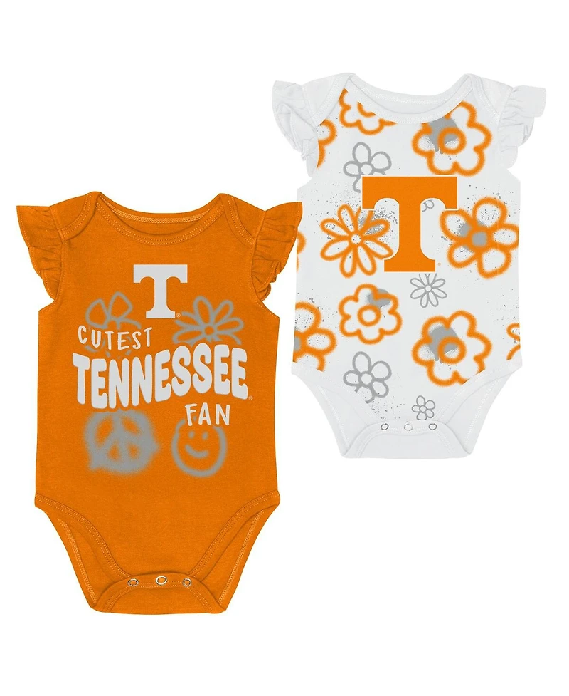 Outerstuff Baby Boys and Girls Tennessee Orange/White Volunteers Little Sunshine 2-Piece Bodysuit Set