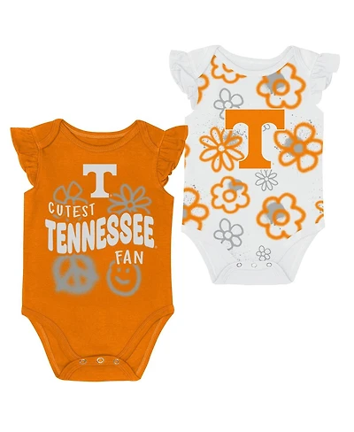Outerstuff Baby Boys and Girls Tennessee Orange/White Volunteers Little Sunshine 2-Piece Bodysuit Set