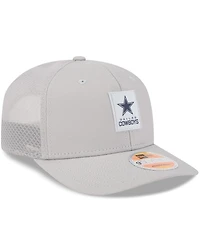 New Era Men's Gray Dallas Cowboys 2025 Sideline 9SEVENTY Trucker Adjustable Hat