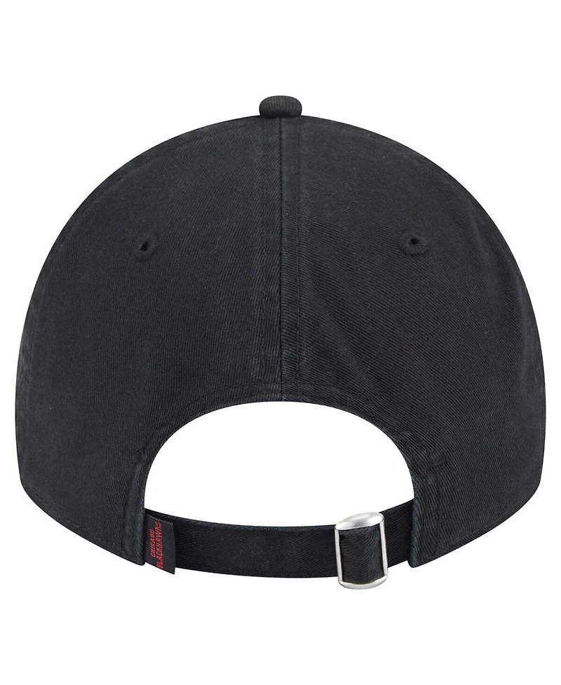 New Era Men's Black Chicago Blackhawks Deceptor 9TWENTY Adjustable Hat