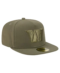 New Era Men's Olive Washington Commanders Color Pack A-Frame 59FIFTY Fitted Hat