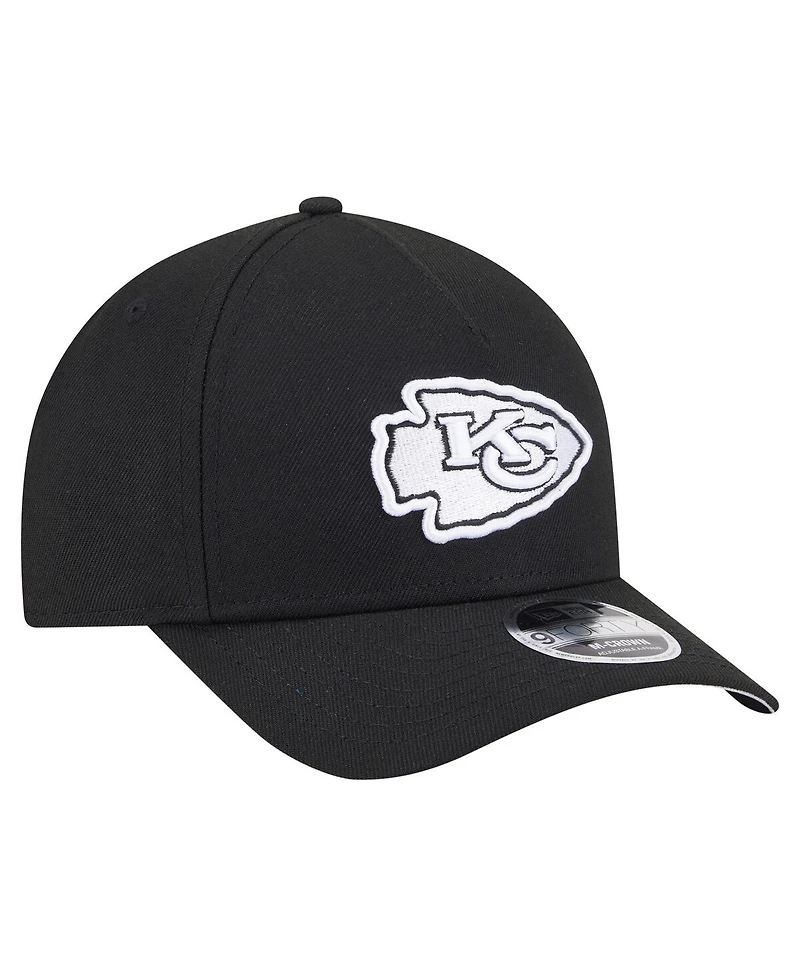 New Era Men's Black Kansas City Chiefs Team Collection 9FORTY M-crown A-Frame Adjustable Hat