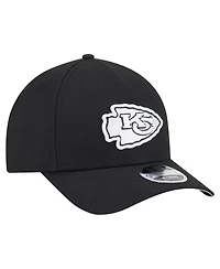 New Era Men's Black Kansas City Chiefs Team Collection 9FORTY M-crown A-Frame Adjustable Hat