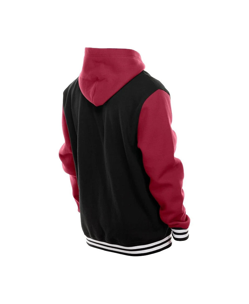New Era Men's Black Washington Commanders Full-Snap Fleece Hoodie Jacket