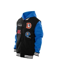 New Era Men's Black Denver Broncos Full-Snap Fleece Hoodie Jacket