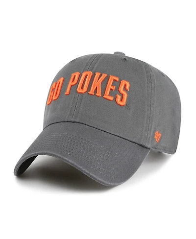 '47 Brand Men's Charcoal Oklahoma State Cowboys Clean Up Adjustable Hat