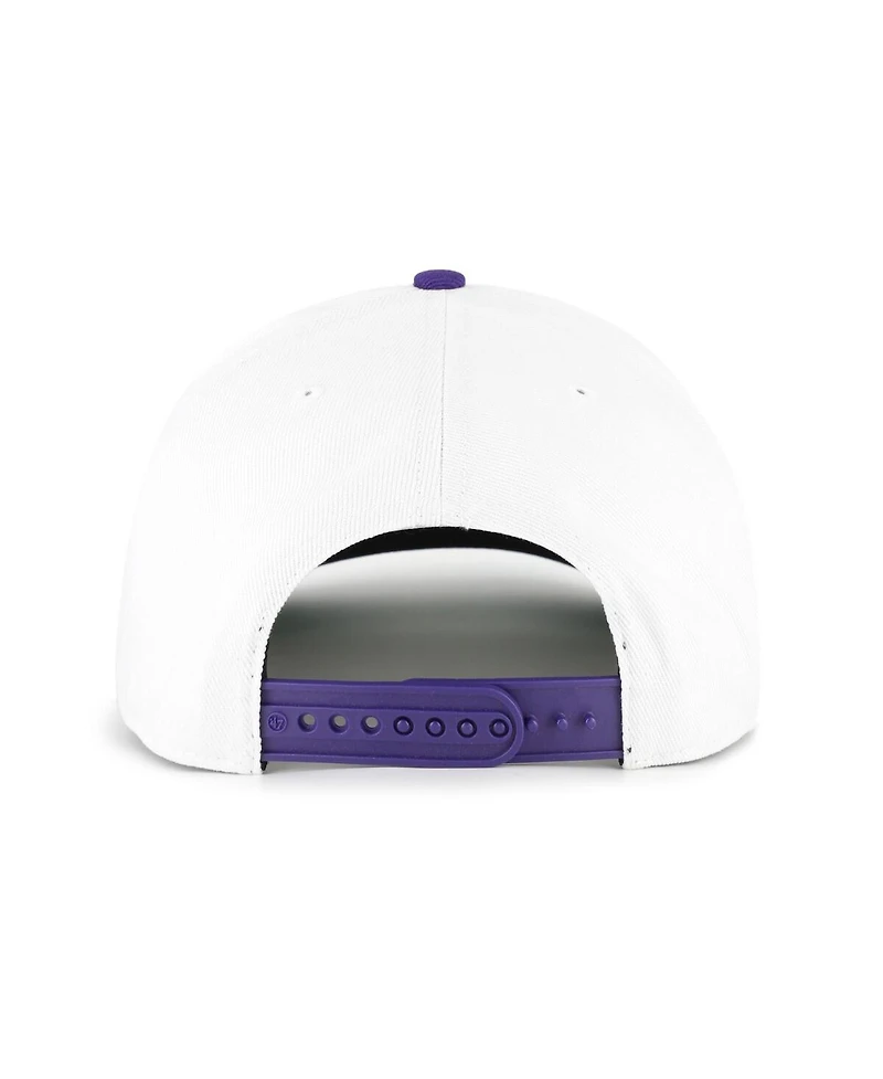 '47 Brand Big Boys and Girls White/Purple Minnesota Vikings Prime Play Hitch Adjustable Hat