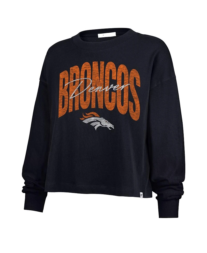 '47 Brand Women's Navy Denver Broncos Muse Sydney Long Sleeve T-Shirt