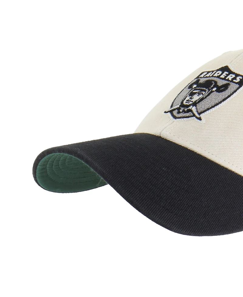 '47 Brand Men's Cream/Black Las Vegas Raiders Fairfield Mvp Throwback Adjustable Hat
