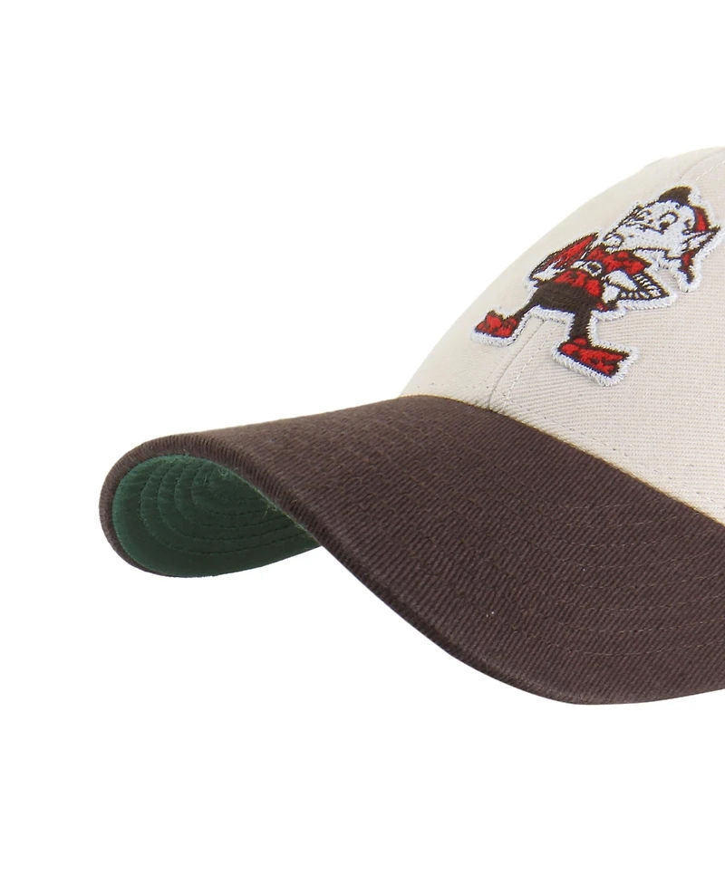 '47 Brand Men's Cream/Brown Cleveland Browns Fairfield Mvp Throwback Adjustable Hat