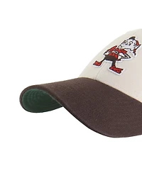 '47 Brand Men's Cream/Brown Cleveland Browns Fairfield Mvp Throwback Adjustable Hat