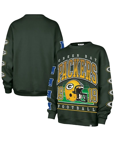 '47 Brand Women's Green Bay Packers Go Big Oversized Pullover Sweatshirt