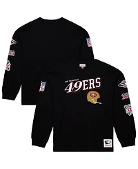 Mitchell & Ness Men's Black San Francisco 49ers Training Camp Vintage Logos Long Sleeve T-Shirt