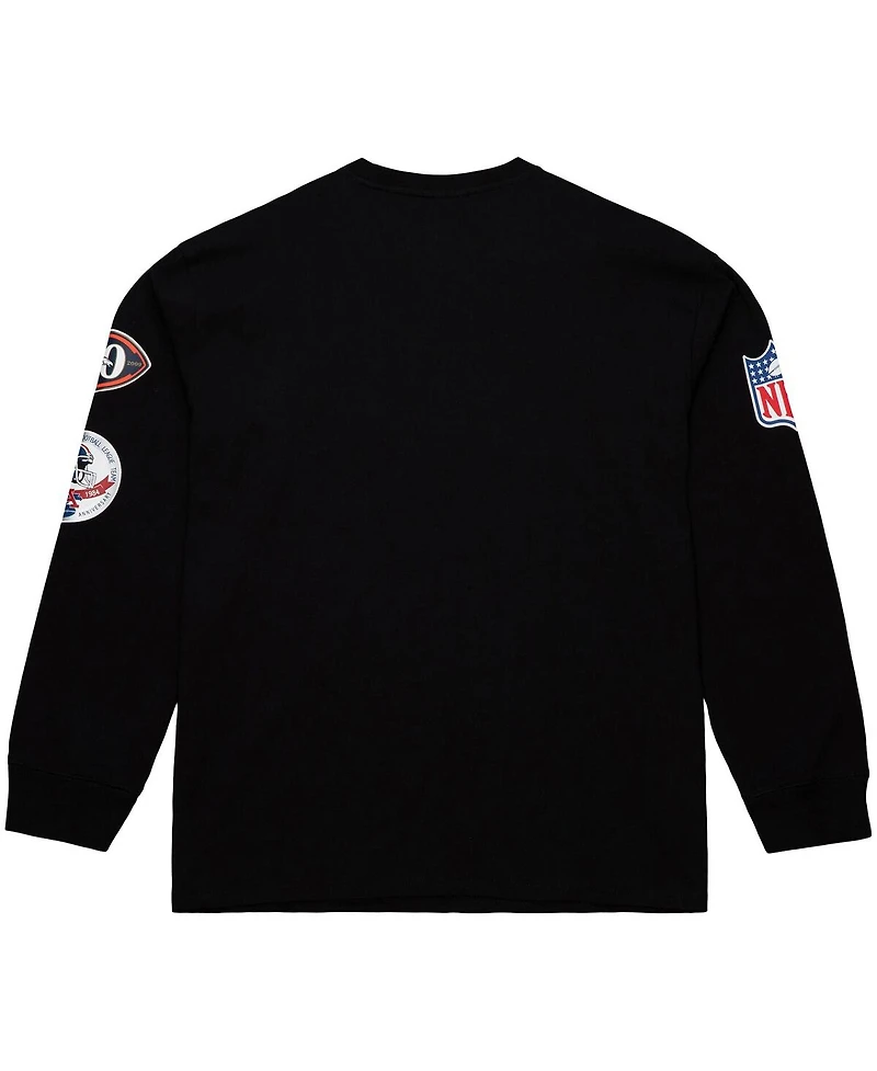 Mitchell & Ness Men's Black Denver Broncos Training Camp Vintage Logos Long Sleeve T-Shirt