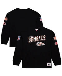 Mitchell & Ness Men's Black Cincinnati Bengals Training Camp Vintage Logos Long Sleeve T-Shirt