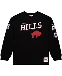 Mitchell & Ness Men's Black Buffalo Bills Training Camp Vintage Logos Long Sleeve T-Shirt