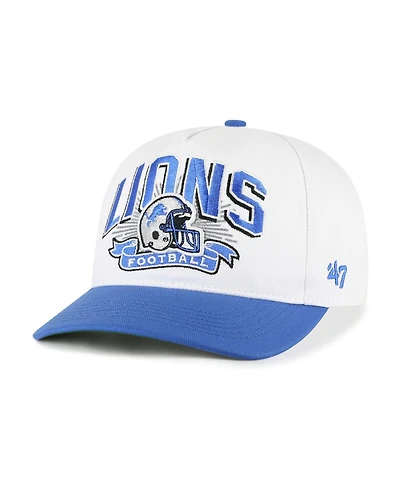'47 Brand Big Boys and Girls White/Blue Detroit Lions Prime Play Hitch Adjustable Hat