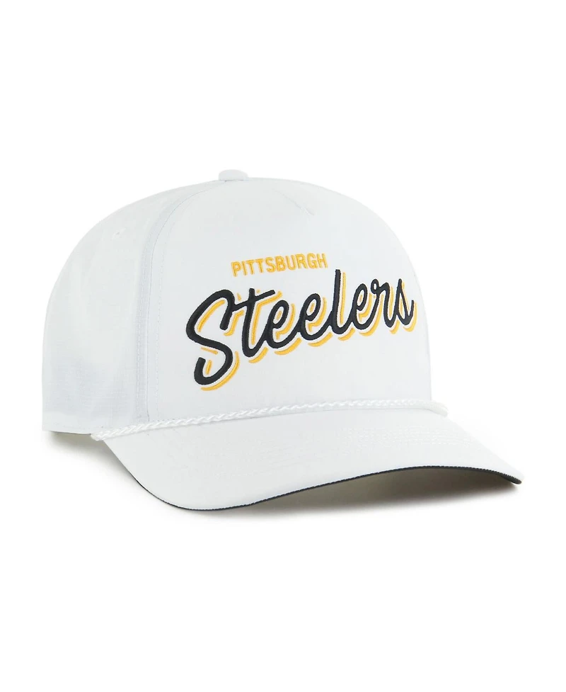 47 Brand Men's White Pittsburgh Steelers Brrr Fairway Hitch Adjustable Hat
