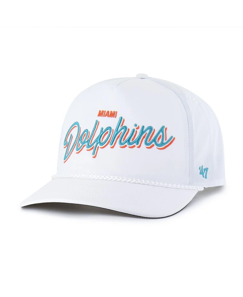 47 Brand Men's White Miami Dolphins Brrr Fairway Hitch Adjustable Hat