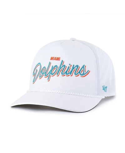 47 Brand Men's White Miami Dolphins Brrr Fairway Hitch Adjustable Hat