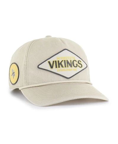 '47 Brand Men's Khaki Minnesota Vikings Cairn Hitch Adjustable Hat