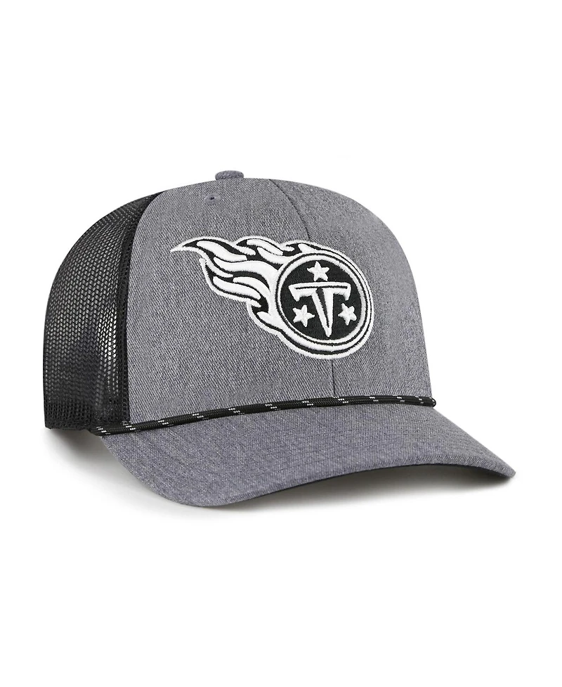 '47 Brand Men's Heather Charcoal Tennessee Titans Carbon Rope Trucker Adjustable Hat
