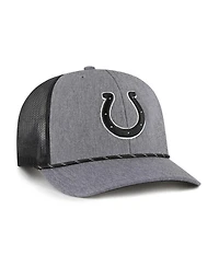 '47 Brand Men's Heather Charcoal Indianapolis Colts Carbon Rope Trucker Adjustable Hat