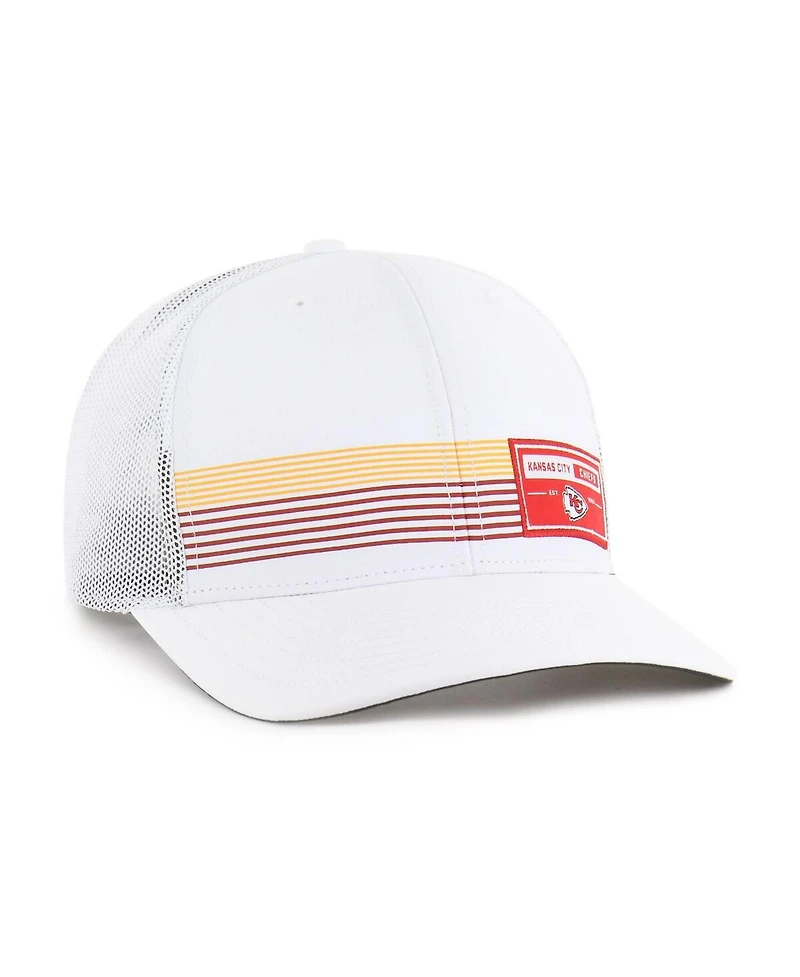 '47 Brand Men's White Kansas City Chiefs Rangefinder Trucker Adjustable Hat