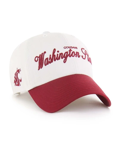 '47 Brand Men's White Washington State Cougars Contemporary Basics Foundation Clean Up Adjustable Hat