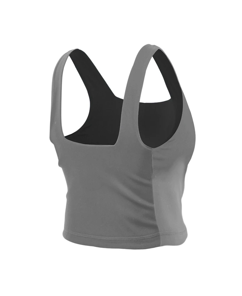 New Era Women's Black/Gray Las Vegas Raiders Reversible Cropped Sport Classics Tank Top
