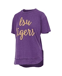 Pressbox Women's Purple Lsu Tigers Poncho T-Shirt