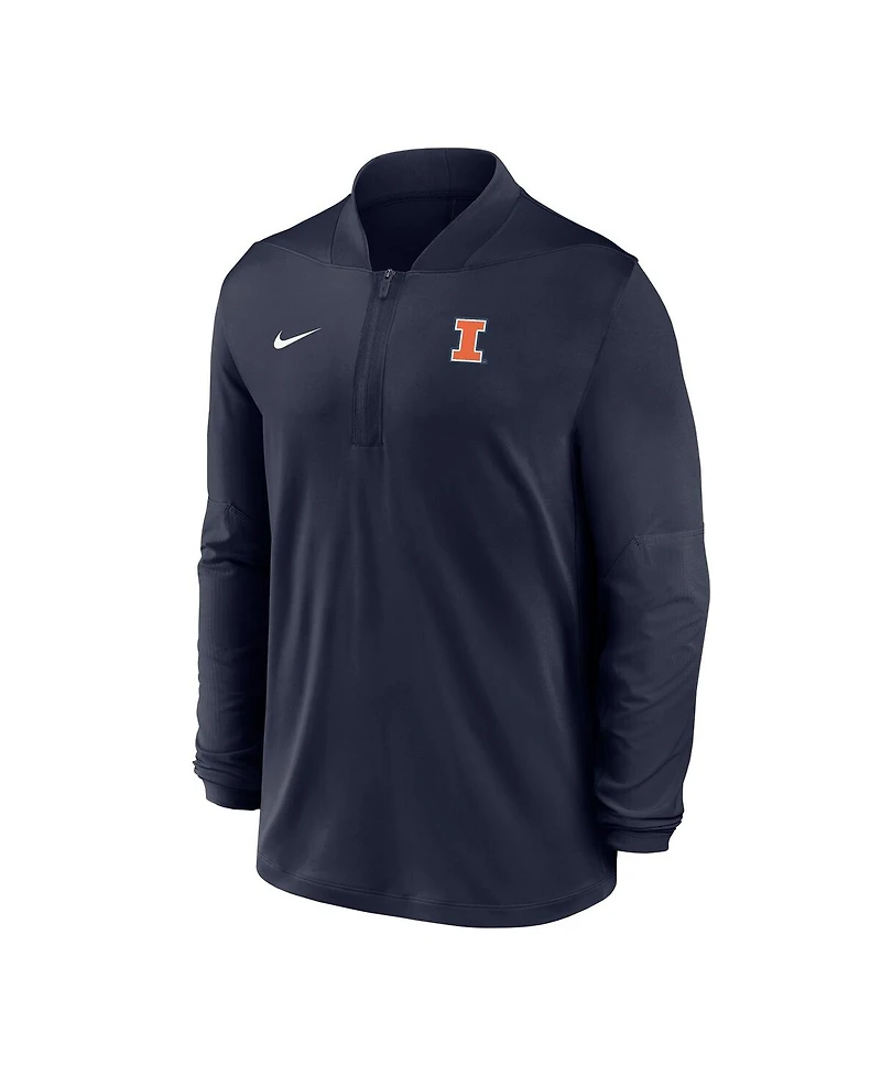 Nike Men's Navy Illinois Fighting Illini Dri-fit Half-Zip Pullover Sweatshirt