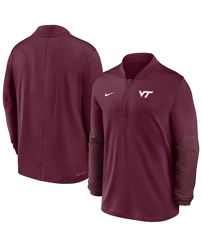 Nike Men's Maroon Virginia Tech Hokies Dri-fit Half-Zip Pullover Sweatshirt