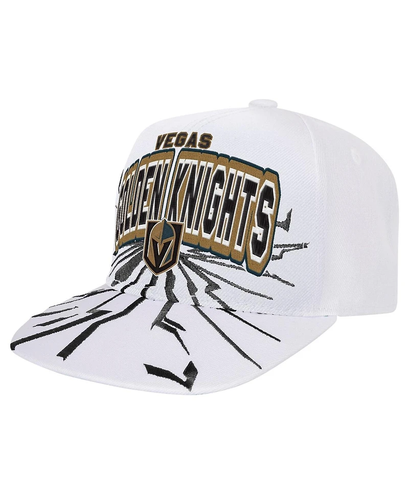 Mitchell Ness Big Boys and Girls White Vegas Golden Knights After Shock Snapback Hat