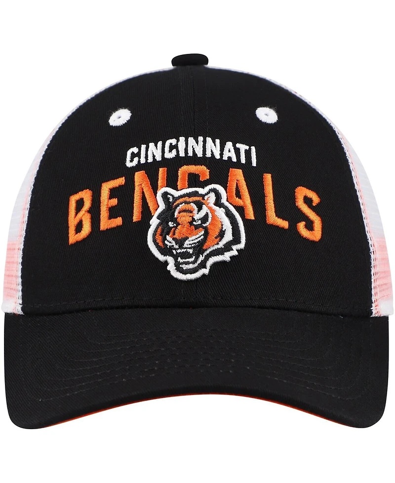 Outerstuff Preschool Black Cincinnati Bengals Core Lockup Trucker Adjustable hat