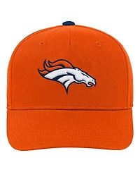 Outerstuff Big Boys and Girls Orange Denver Broncos Team Pre-Curved Adjustable Hat