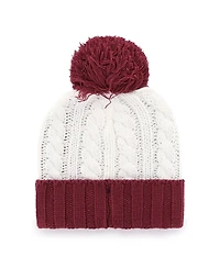 '47 Brand Women's White Florida State Seminoles Fireside Cuffed with Pom Knit Hat