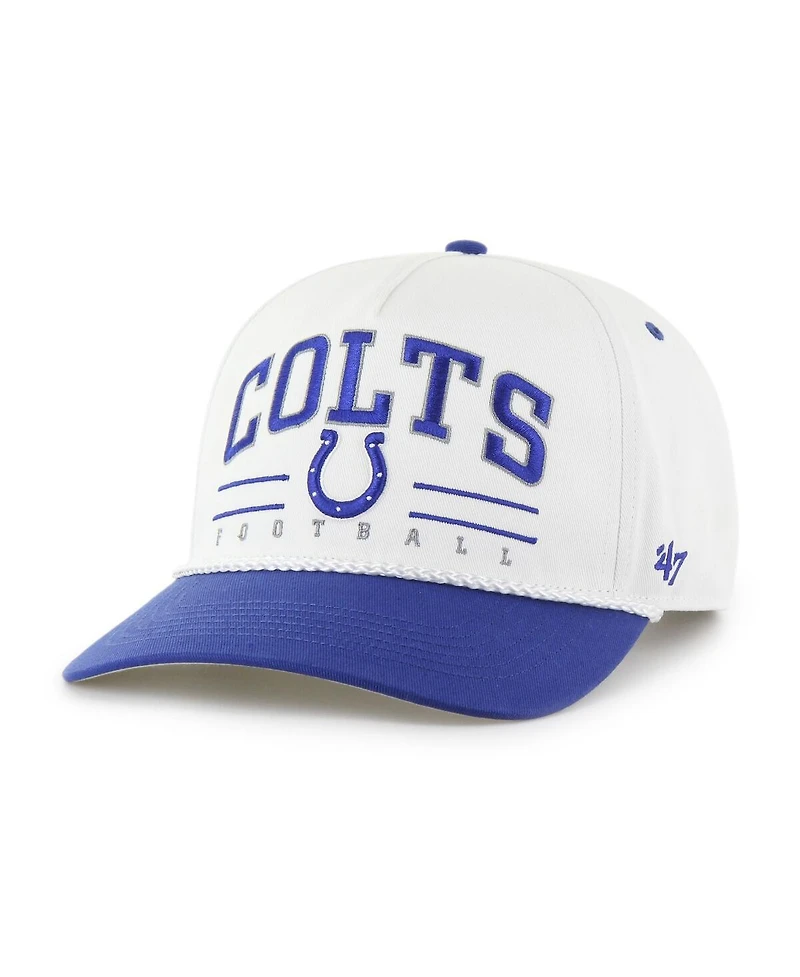 '47 Brand Men's White/Royal Indianapolis Colts Roscoe Two-Toned Hitch Adjustable Hat