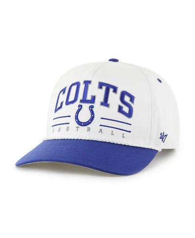 '47 Brand Men's White/Royal Indianapolis Colts Roscoe Two-Toned Hitch Adjustable Hat